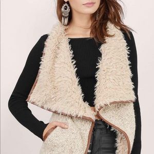 Teddy Lined Sherpa Wool Fur Vest w Pockets